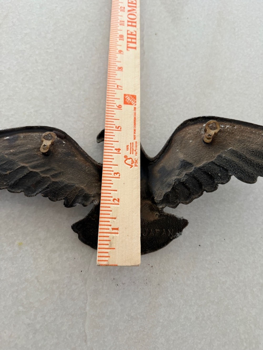 Vintage Cast Metal Eagle Wall Accent - Brown/Gold Patina - Picture 4 of 5